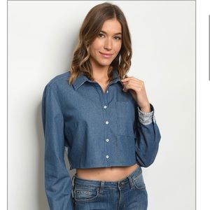 🆕🆕⭐️⭐️ BLUE DENIM CROP TOP